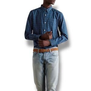 RRL Ralph Lauren Indigo print men's woven workshirt Size 2XL